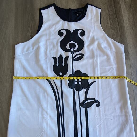 Victoria Beckham x Target Mod Shift Dress Sz 3XL White Black Tulip Applique - Picture 8 of 12